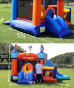 16x12FT Commercial Grade Bounce House Castle Inflatable, (Heavy Duty PVC), (950w Blower)- 2 Slide, Ball Pit, Basketball Hoop, Obstacle-Bouncy House for Big Kid 5-12, Outdoor Party Toy Pool Backyard - Image 2