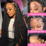 30 Inch Deep Wave Lace Front Wigs Human Hair 200% Density 13x6 Lace Front Wig Human Hair - Image 3