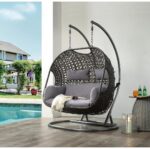 Fabric & Wicker Hanging Chair