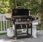 Blackstone 1962 Air Fryer Combo & Two Burners Stainless Steel Gas Hood, Wheels, Two Side Shelf – Heavy Duty Outdoor Griddle Station for Backyard, Patio, 28 inch Black - Image 4