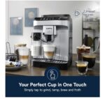 De'Longhi Magnifica Evo Automatic Espresso & Coffee Machine with Auto Milk Frother, Built-in Grinder & Auto-Clean Function - For Latte, Cappuccino, Americano, Iced Coffee, ECAM29084SB , Silver - Image 3