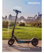 Hoverfly X3/X5 Electric Scooter for Adults, 18/25 Mile Range, 20Mph Top Speed, 500W Motor, 10'' Solid Tire, with Double Suppression Electric Code Lock Walk Assist Mode, Foldable Commuting E Scooter - Image 2