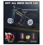 ANIIOKI Dual Motor Electric Bike for Adults, 46MPH with 52/60V | Battery | Fat Tire All Terrain | Full Suspension | 7-Speed Gear | 70/80AH Battery Capacity - Image 4