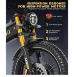 ANIIOKI Dual Motor Electric Bike for Adults, 46MPH with 52/60V | Battery | Fat Tire All Terrain | Full Suspension | 7-Speed Gear | 70/80AH Battery Capacity - Image 2