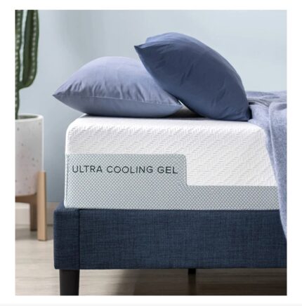 ZINUS 10 Inch Ultra Cooling Gel Memory Foam Mattress, Queen, Cool-to-Touch Soft Knit Cover, Pressure Relieving, CertiPUR-US Certified, Mattress in A Box, All-New, Made in USA