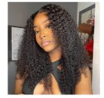 ISEE HAIR HD Lace Front Wigs Human Hair Kinky Curly Wigs Wear & Go Glueless Lace Wigs For Women No Glue 4x6 Lace Pre Cut Transparent Lace Closure Wigs 180% Density 24 Inch