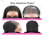 ISEE HAIR HD Lace Front Wigs Human Hair Kinky Curly Wigs Wear & Go Glueless Lace Wigs For Women No Glue 4x6 Lace Pre Cut Transparent Lace Closure Wigs 180% Density 24 Inch - Image 5