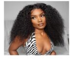 ISEE HAIR HD Lace Front Wigs Human Hair Kinky Curly Wigs Wear & Go Glueless Lace Wigs For Women No Glue 4x6 Lace Pre Cut Transparent Lace Closure Wigs 180% Density 24 Inch - Image 4