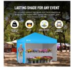 CROWN SHADES 10X10 Comercial Instant Canopy Pop Up Tent with Center Lock (10x10 with 4 Sidewalls, Sky Blue) - Image 5