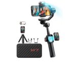 hohem iSteady M7 Gimbal Stabilizer for iPhone, Phone Gimbal with AI Tracking, 1.4" Detachable Touchscreen Remote, Built-in Extension Rod, Fill Light, Phone Stabilizer for Video Recording, YouTube